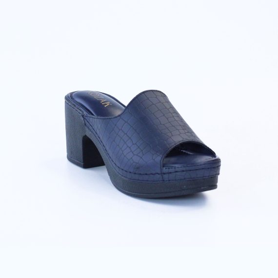 SANDALE FEMME YZ115 CROCO - BLEU MARINE