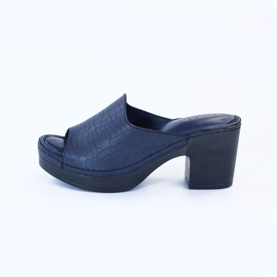 SANDALE FEMME YZ115 CROCO - BLEU MARINE