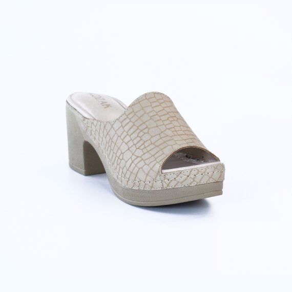 SANDALE FEMME YZ115 CROCO - BEIGE