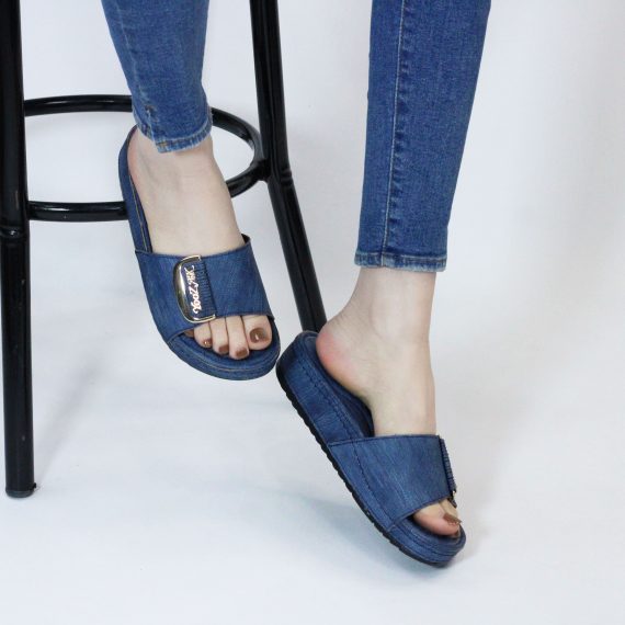 SANDALE FEMME YZ01 JEANS - BLEU MARINE