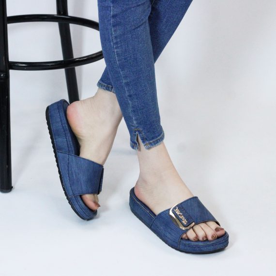 SANDALE FEMME YZ01 JEANS - BLEU MARINE