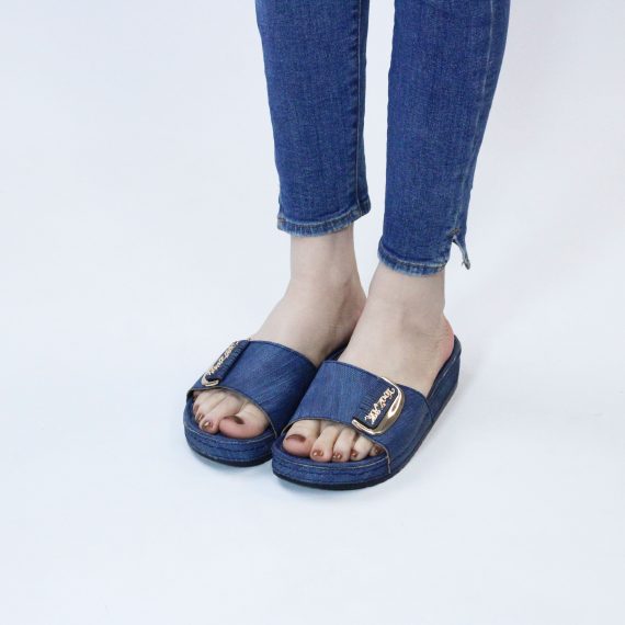 SANDALE FEMME YZ01 JEANS - BLEU MARINE