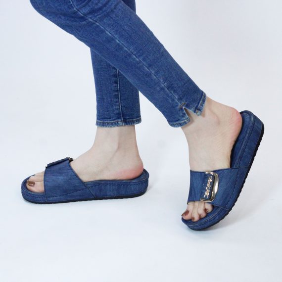 SANDALE FEMME YZ01 JEANS - BLEU MARINE