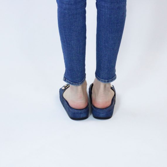 SANDALE FEMME YZ01 JEANS - BLEU MARINE