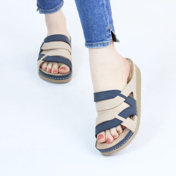 SANDALE FEMME YZ118 - BLEU MARINE